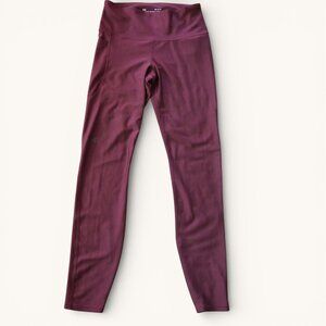 Under Armour Womens Compression Leggings‎ Side Pockets Burgundy Size M